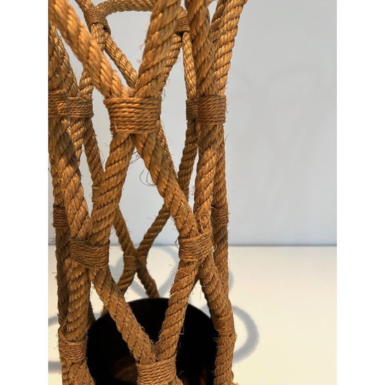 Image 1 of Vintage rope umbrella stand by Adrien Audoux and Frida Minet, France 1970