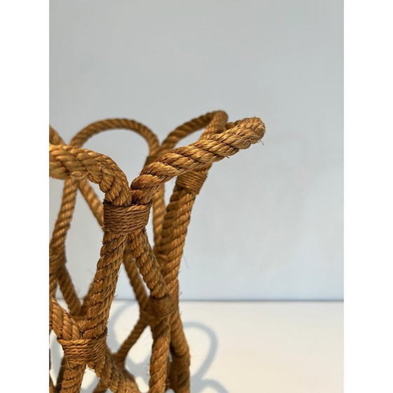 Image 1 of Vintage rope umbrella stand by Adrien Audoux and Frida Minet, France 1970