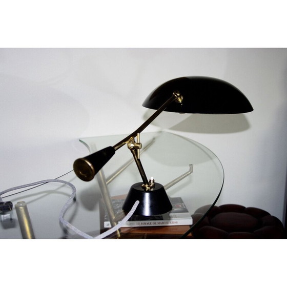 Image 1 of Vintage lamp in gilded brass by Bruno Gatta for Stinovo, Italy 1950