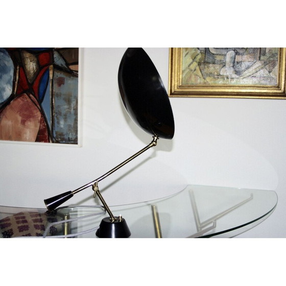 Image 1 of Vintage lamp in gilded brass by Bruno Gatta for Stinovo, Italy 1950