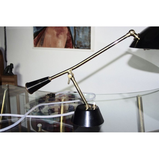 Image 1 of Vintage lamp in gilded brass by Bruno Gatta for Stinovo, Italy 1950