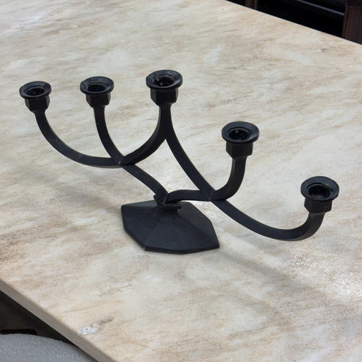 Cast Iron Vintage Candlestick From Giesserei Aachen