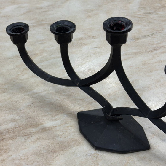 Image 1 of Cast Iron Vintage Candlestick From Giesserei Aachen