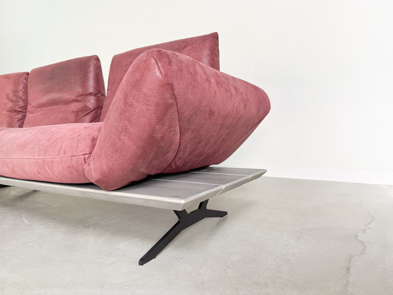 Koinor corner sofa Marylin design couch red suede