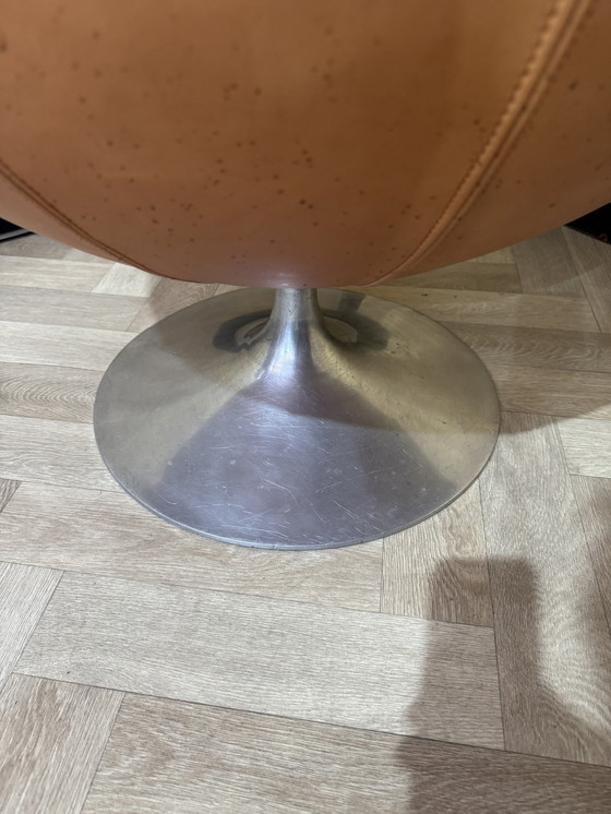 Image 1 of Years 2000 Italian Leather Swivel Armchair