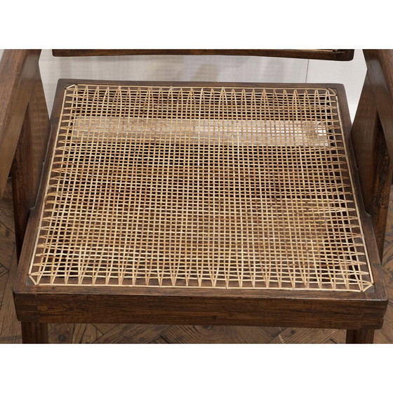 Image 1 of Chandigarh Vintage teak and canework office chair