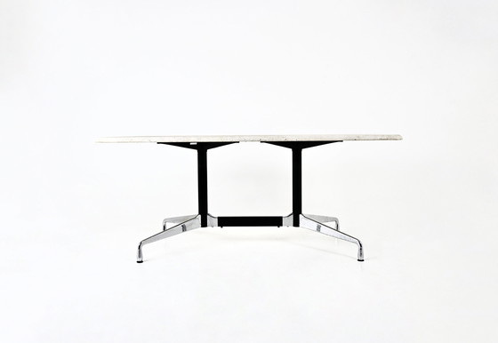 Image 1 of Travertine Dining Table By Charles & Ray Eames For Vitra, 1970S