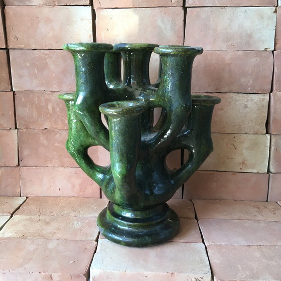 Image 1 of Tamegroute Pottery Candlestick