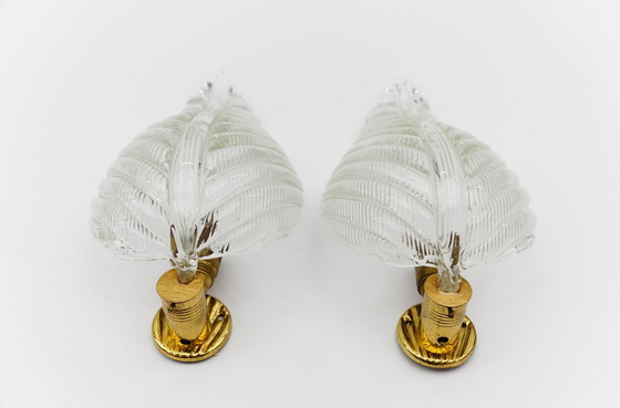 Image 1 of Midcentury Pair Of "Rugiodoso" Leaf Sconces