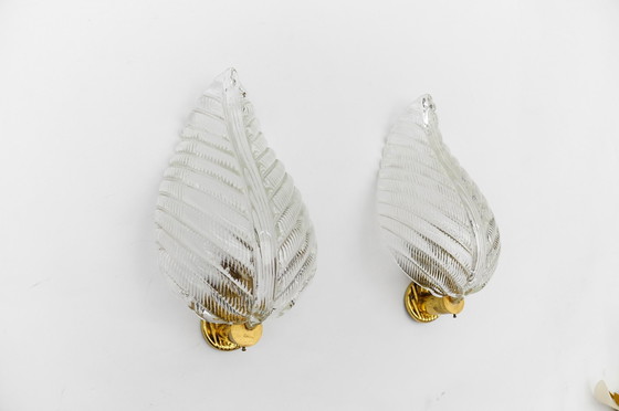 Image 1 of Midcentury Pair Of "Rugiodoso" Leaf Sconces