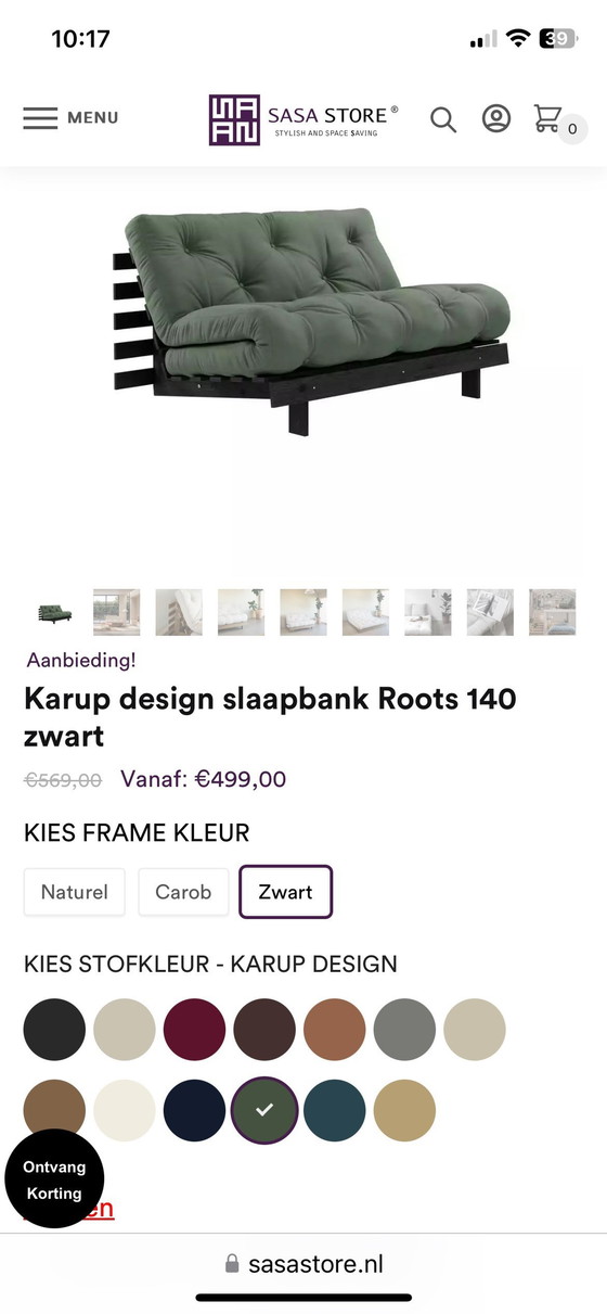 Image 1 of Sofa bed Karup Design Roots 140