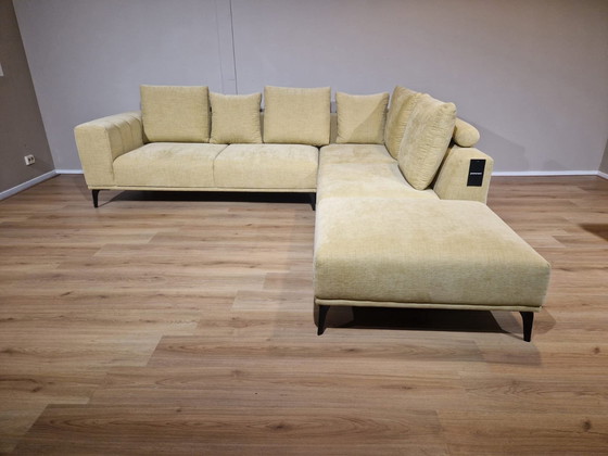 Image 1 of Prominent Trevi Corner Sofa Fabric Yellow Design