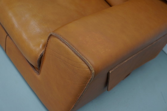 Image 1 of Roche Bobois club chair in tan/cognac neck leather