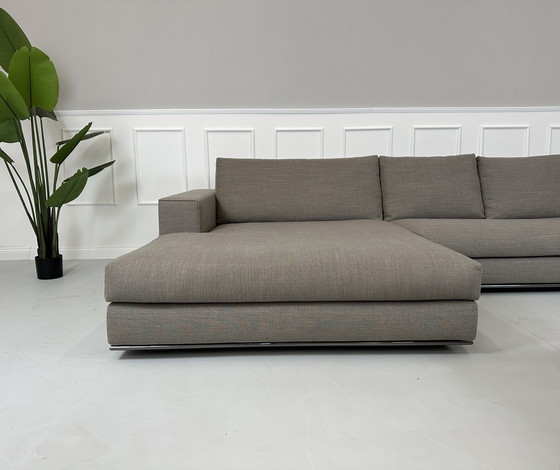 Image 1 of Minotti Hamilton sofa fabric couch + stool exhibition piece