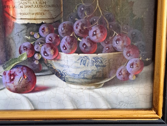 Image 1 of Still life with wine and grapes, Rob Ritchie