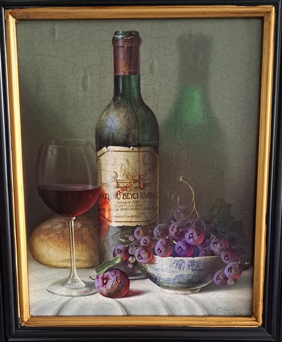 Image 1 of Still life with wine and grapes, Rob Ritchie