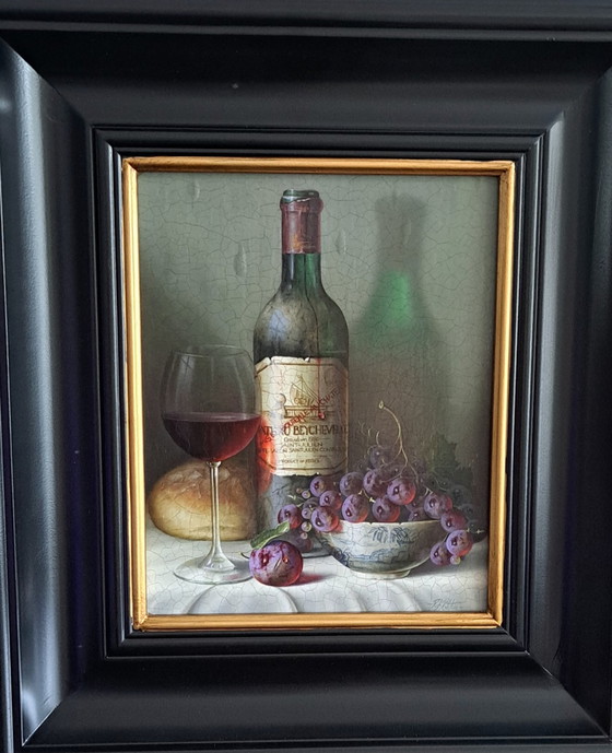 Image 1 of Still life with wine and grapes, Rob Ritchie