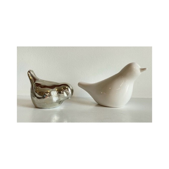 Image 1 of Vintage ceramic bird couple, 1990