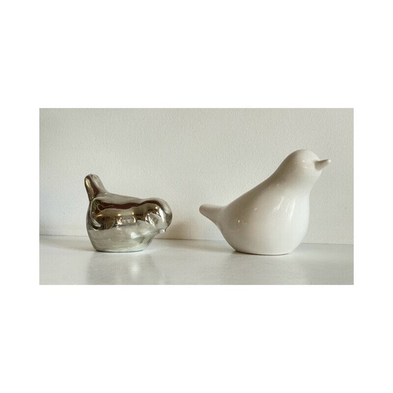 Image 1 of Vintage ceramic bird couple, 1990