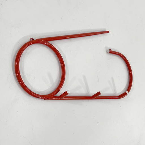 Red Pin Coat Rack From L'Isola Che Non C'È, 1980S