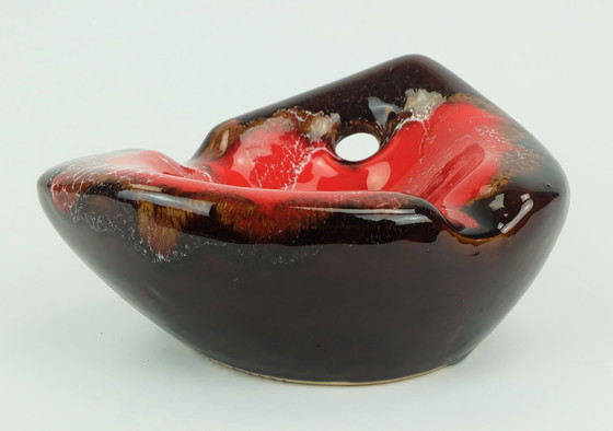 Image 1 of Ciotola in ceramica vintage francese di metà secolo, smaltata a goccia Vallauris, forma organica, anni '60 