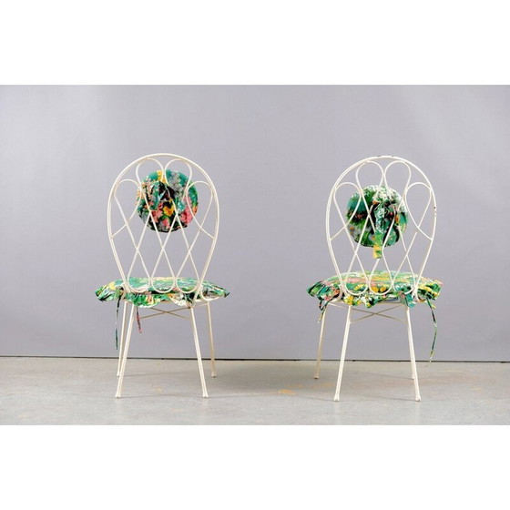 Image 1 of Pair of vintage tinplate chairs, Germany 1960