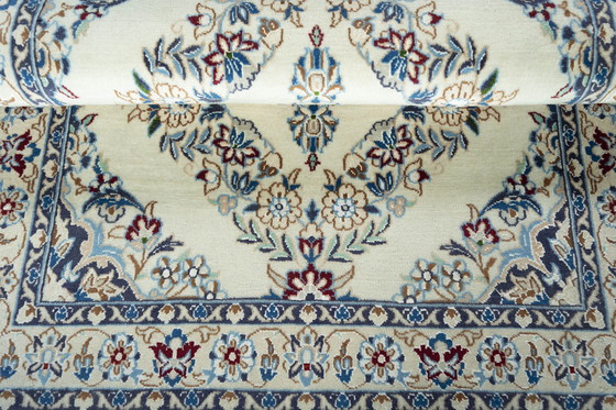 Image 1 of Hand-knotted Persian Carpet Nain With Silk 128 X 94 Cm