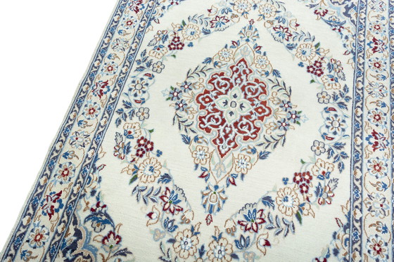 Image 1 of Hand-knotted Persian Carpet Nain With Silk 128 X 94 Cm