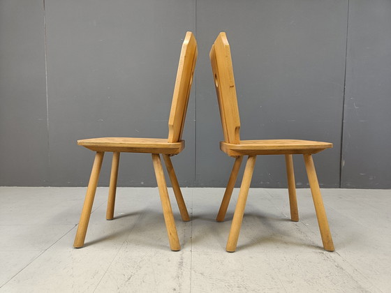 Image 1 of Mid Century Brutalist Dining Chairs, 1960S Set Of 10