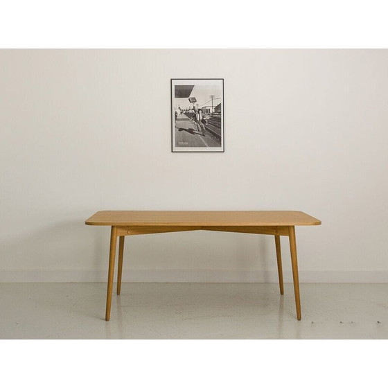 Image 1 of Vintage solid oak dining table, France