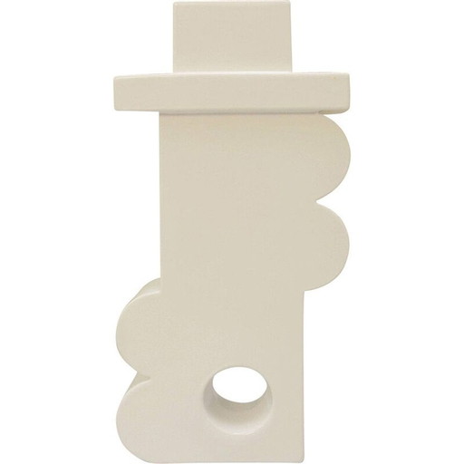 Jarrón Memphis vintage de cerámica blanca de Florio Keramia, Italia