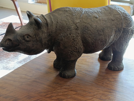 Image 1 of Rhinocéros en bronze