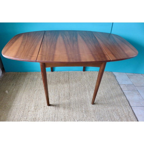 Image 1 of Vintage rosewood ovoid table with 2 extensions, Denmark 1965