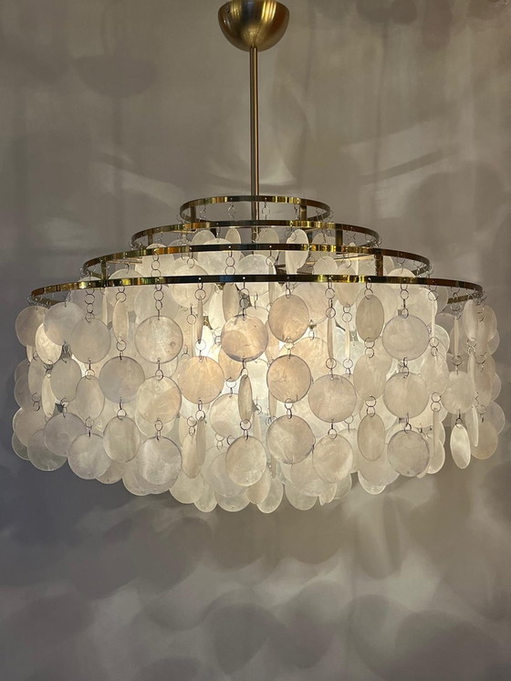 Image 1 of Capiz Pendant Lamp Chandelier Pearl Shell Lamp Xl