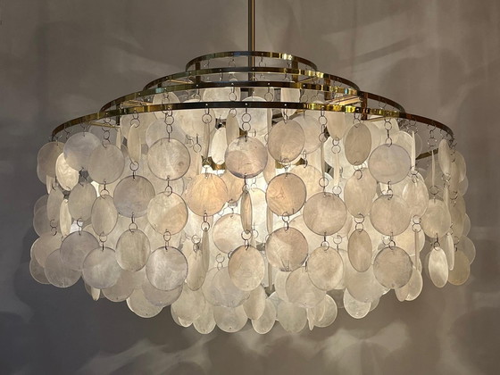 Image 1 of Capiz Pendant Lamp Chandelier Pearl Shell Lamp Xl