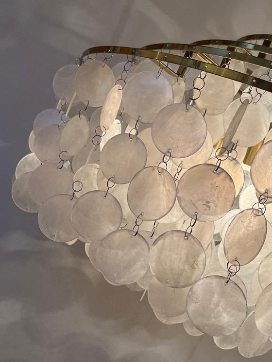 Image 1 of Capiz Pendant Lamp Chandelier Pearl Shell Lamp Xl