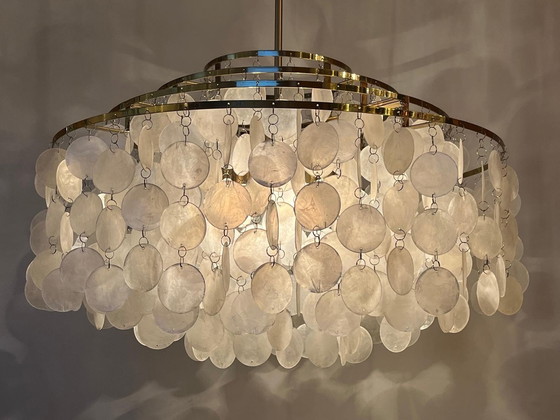 Image 1 of Capiz Pendant Lamp Chandelier Pearl Shell Lamp Xl