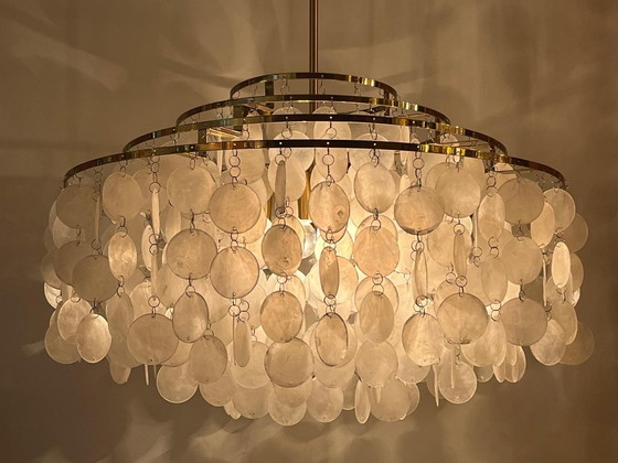 Image 1 of Capiz Pendant Lamp Chandelier Pearl Shell Lamp Xl