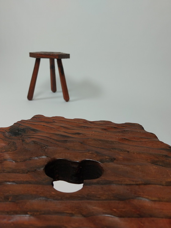 Image 1 of 2 X Vintage Spanish Brutalist Stool
