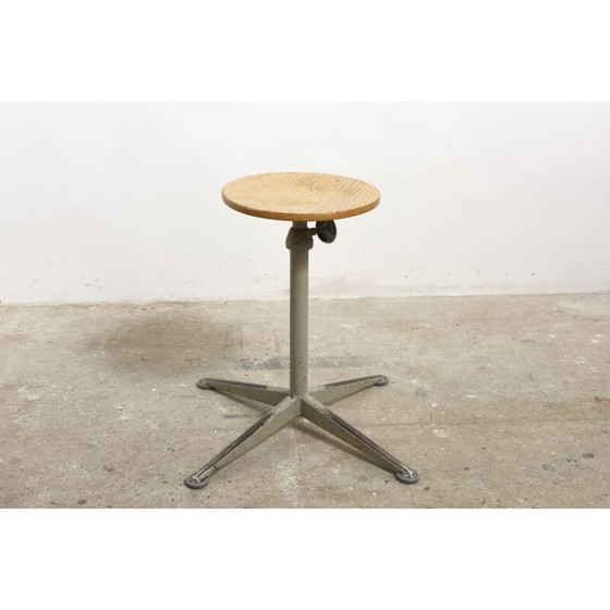 Image 1 of Set of six adjustable Architect Stools by Friso Kramer - 1950s