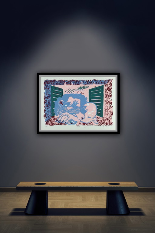 Favaretto Casarini: "Vivere Mosesti". Color Lithograph, Hand Signed And Numbered. In Excellent Condition.