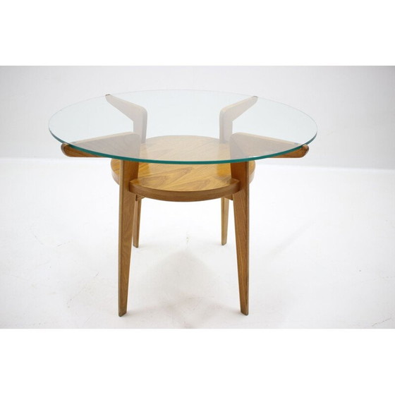 Image 1 of Vintage wood and glass coffee table, 1960