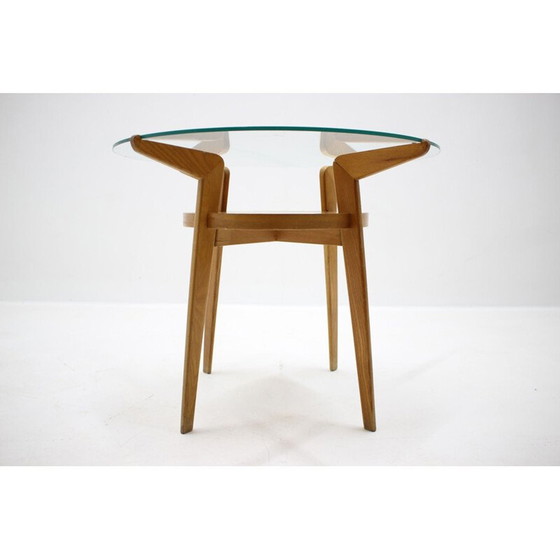 Image 1 of Vintage wood and glass coffee table, 1960