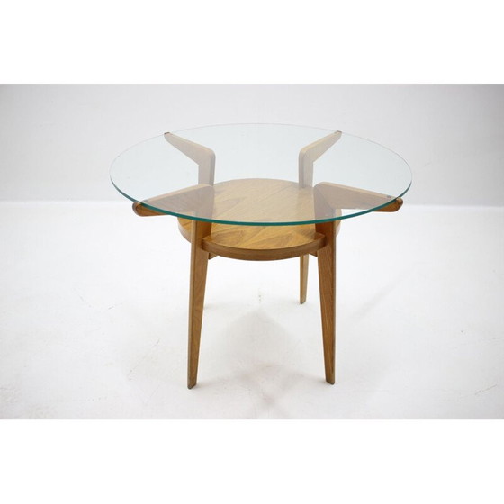Image 1 of Vintage wood and glass coffee table, 1960