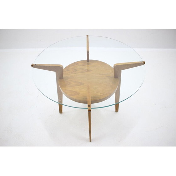 Image 1 of Vintage wood and glass coffee table, 1960