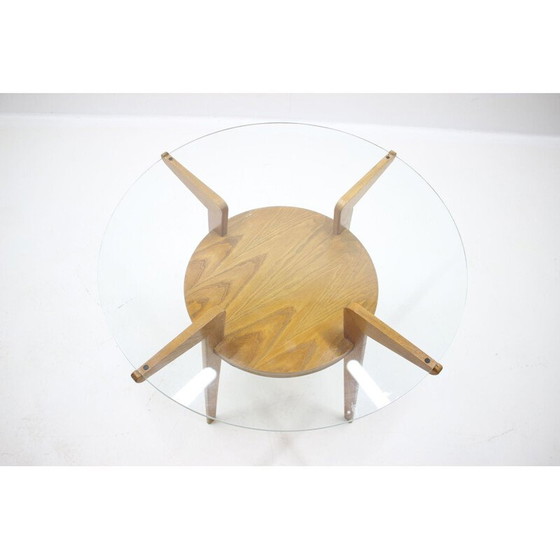 Image 1 of Vintage wood and glass coffee table, 1960