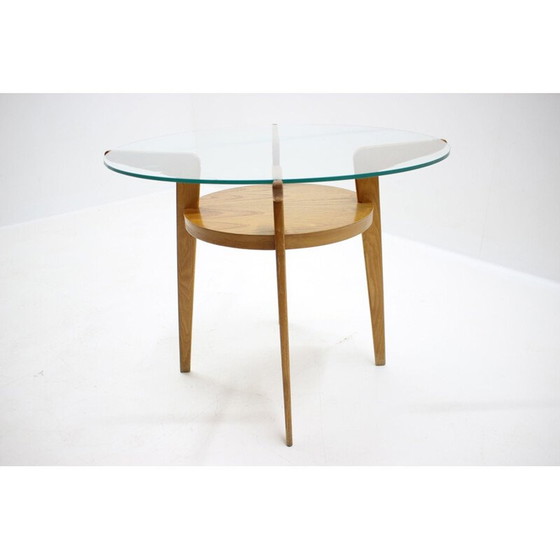 Image 1 of Vintage wood and glass coffee table, 1960