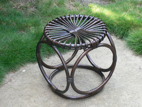 Image 1 of Docker in rattan d'epoca nello stile di Pierantonio Bonacina anni '50