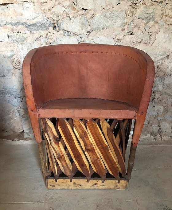 Image 1 of Mexican Equipale Leather Chairs