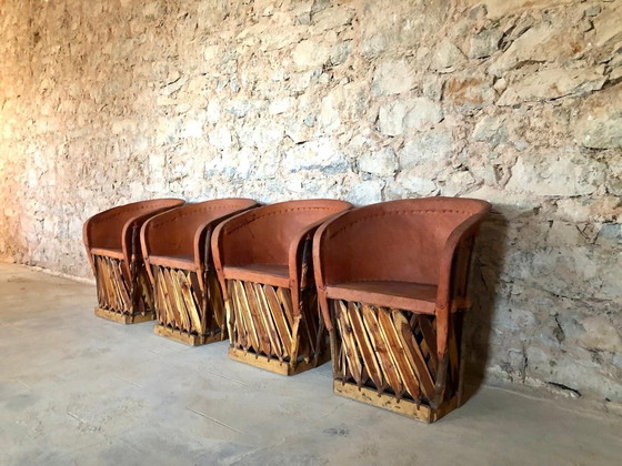 Image 1 of Mexican Equipale Leather Chairs